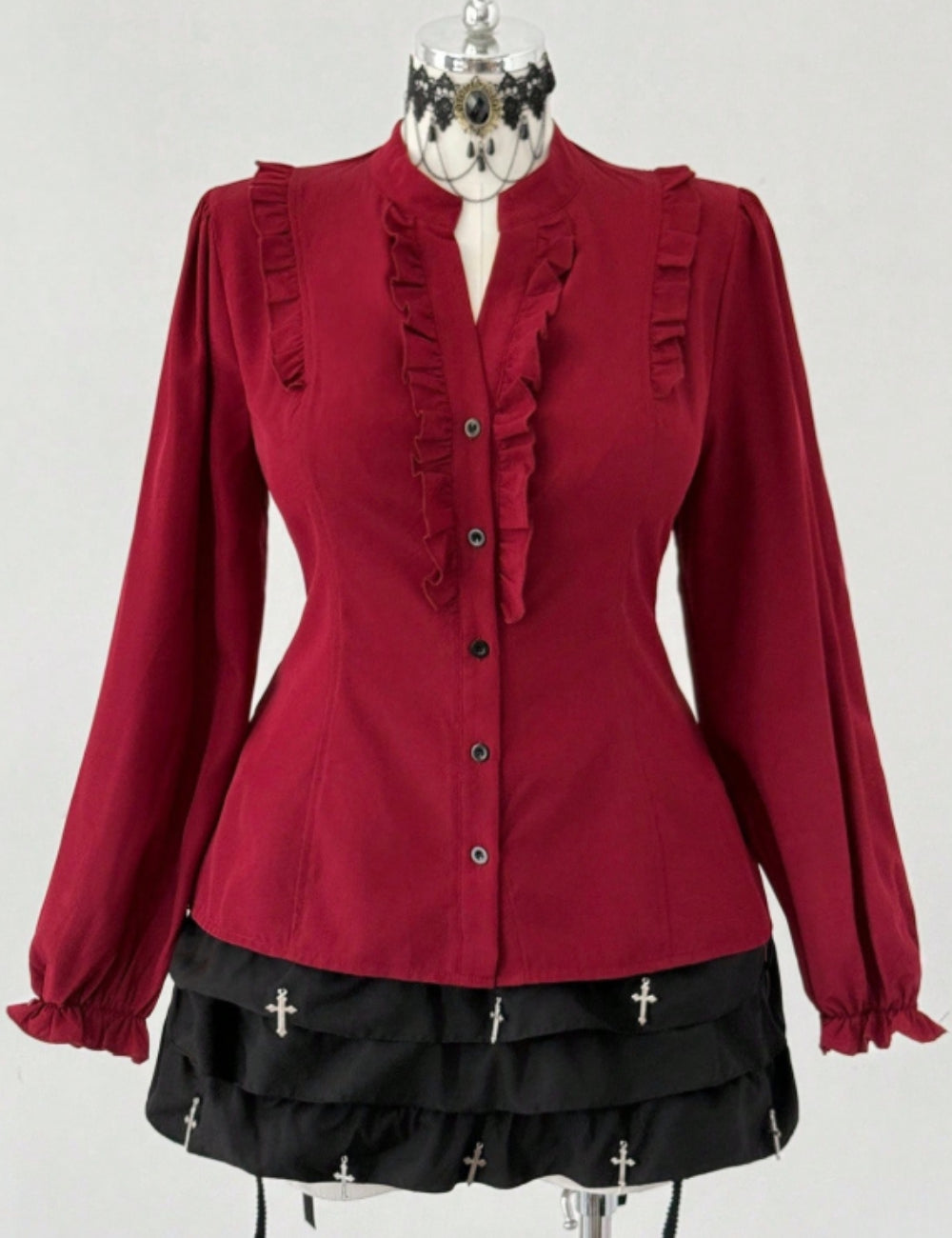 Shein Curve+ ing, bordó