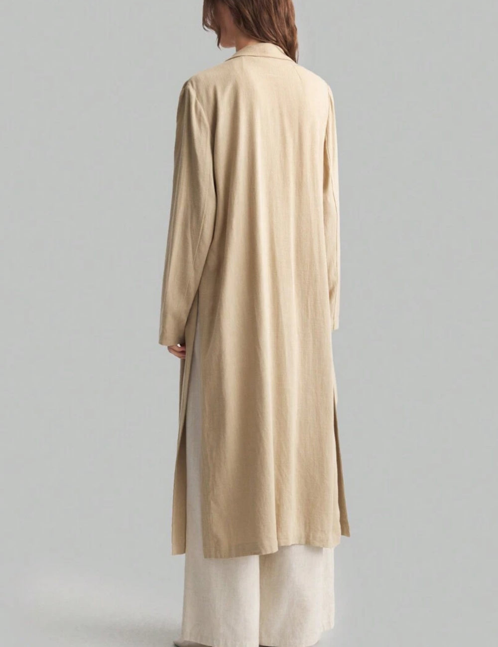 Cardigan lung Shein, bej
