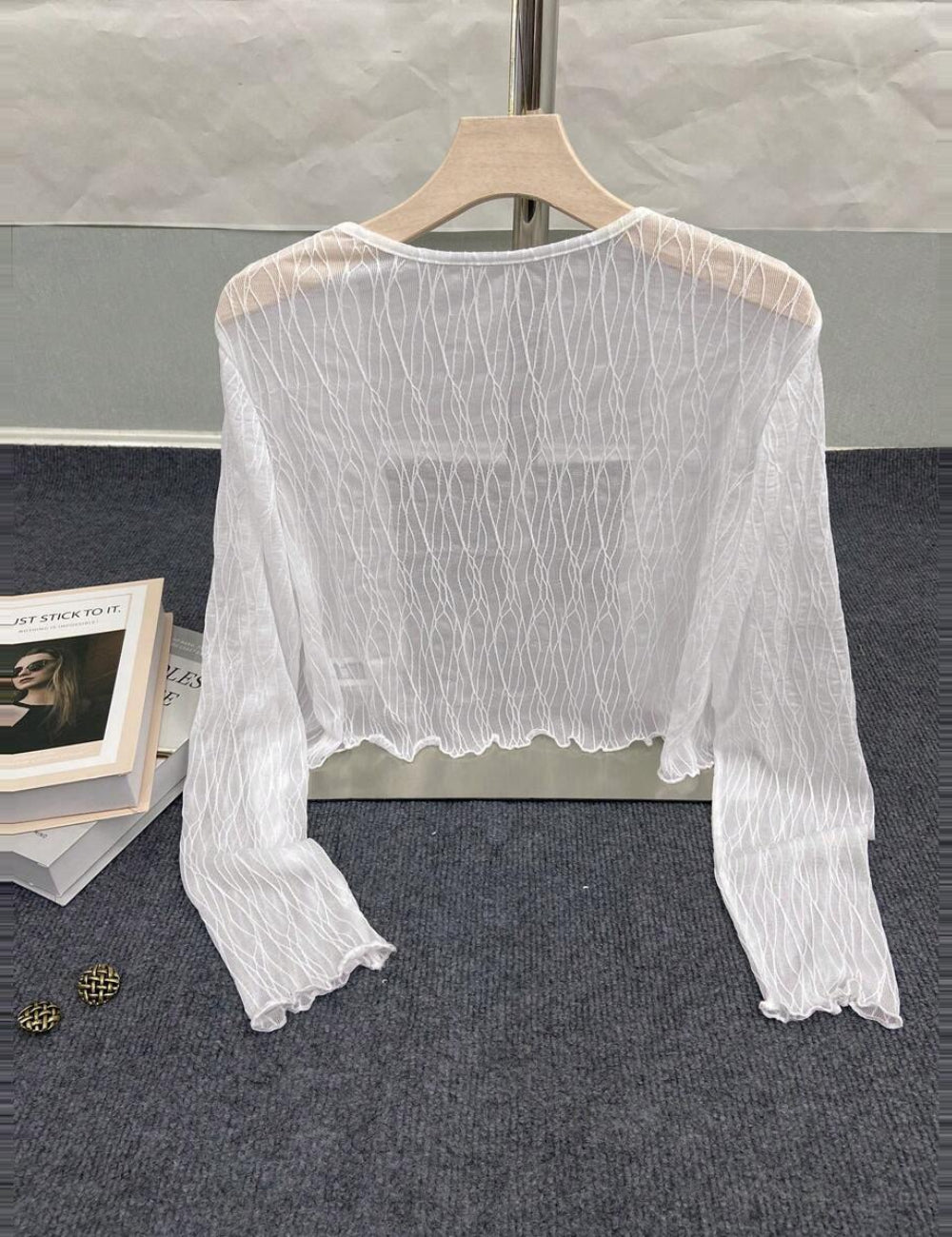Cardigan Shein, alb