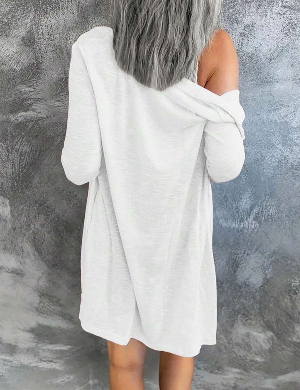 Cardigan Shein, alb