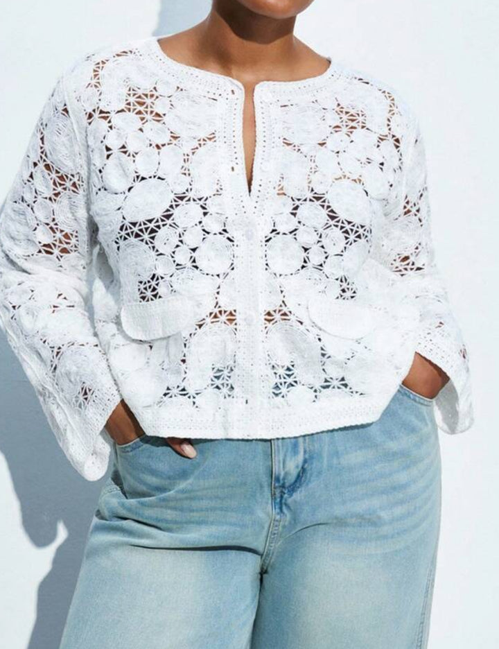 Cardigan SHEIN, alb