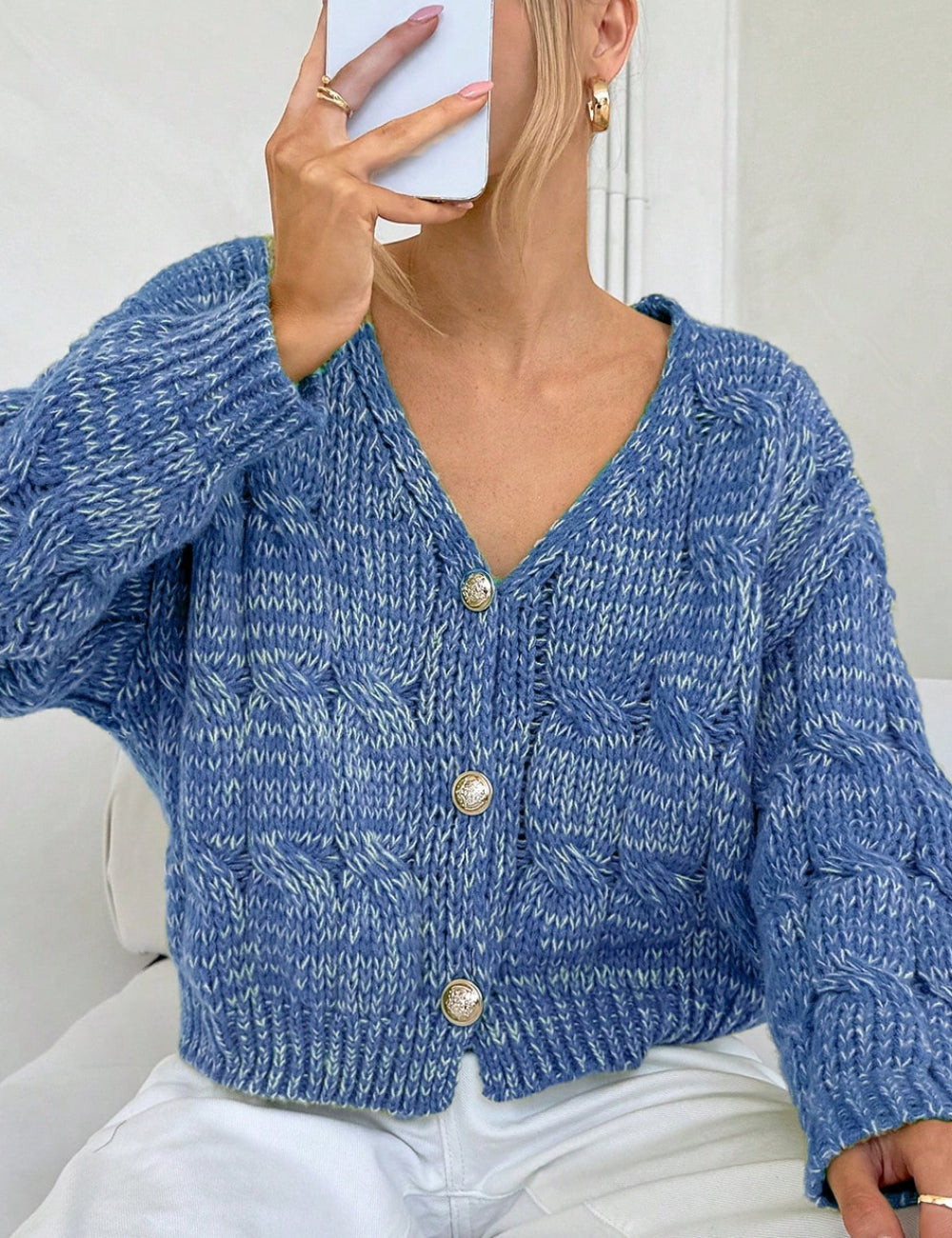 Cardigan Shein Forever 21, kék