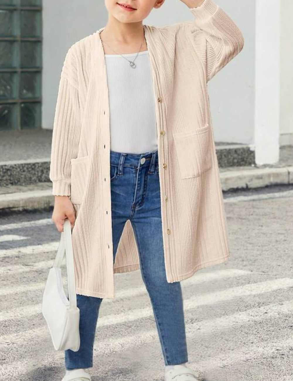 Cardigan Shein, bej