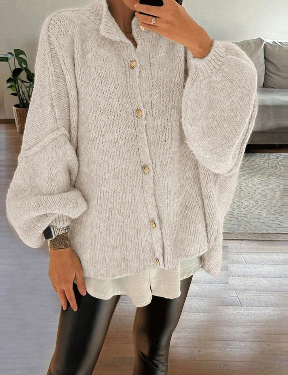 Cardigan Shein, crem