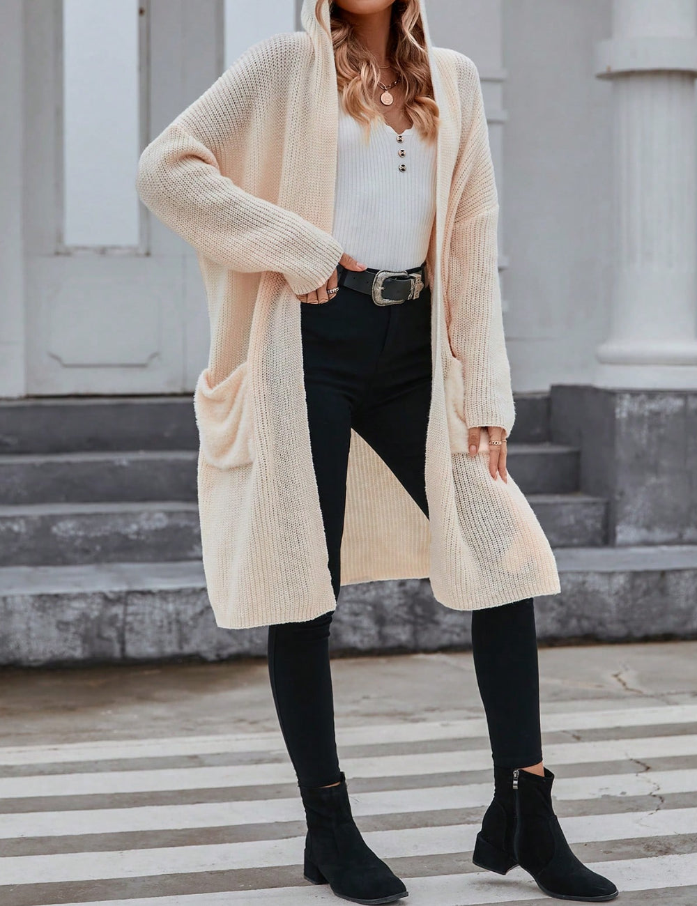 Shein kardigán, krém