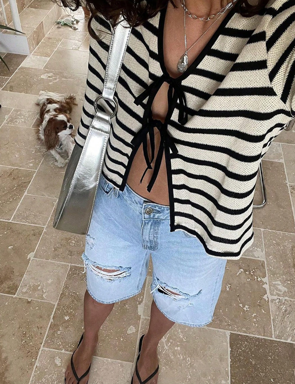Cardigan Shein, crem