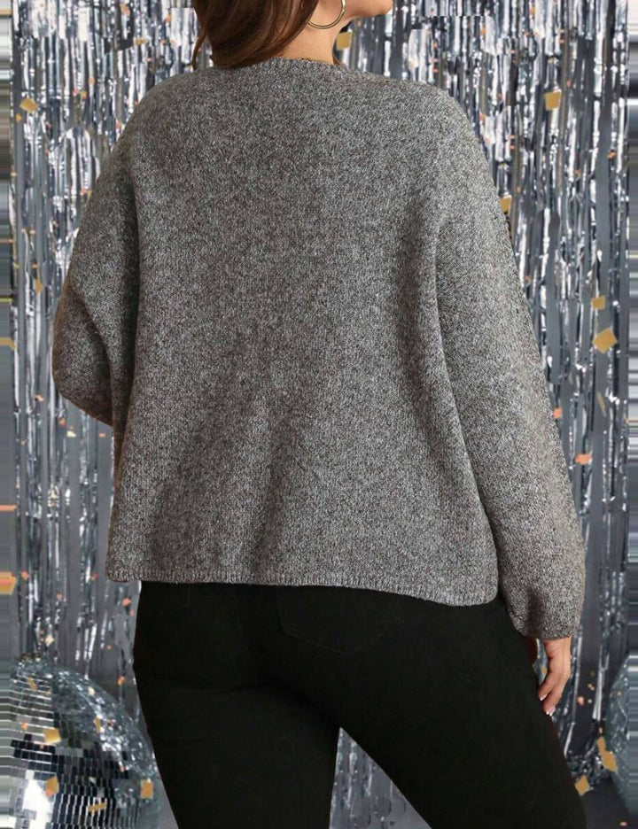Cardigan Shein Curve+, gri