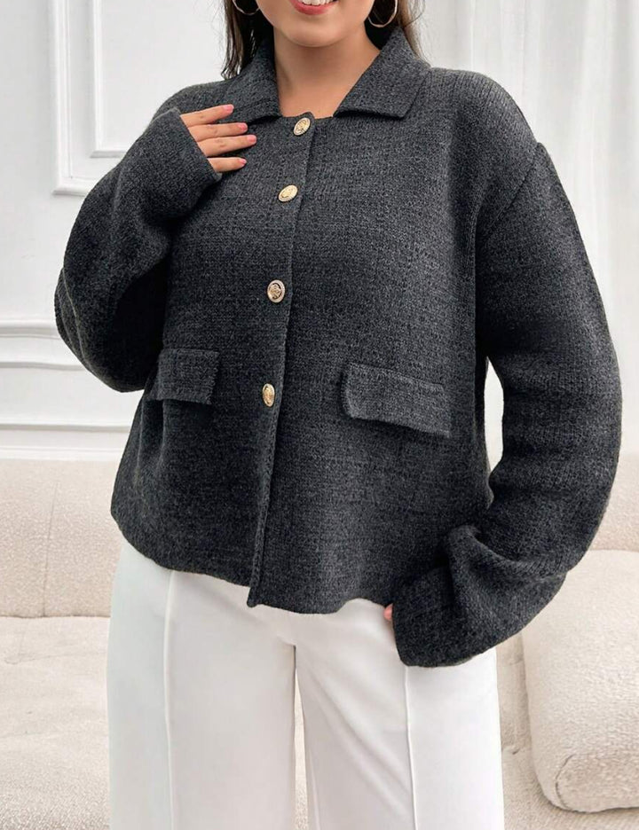 Cardigan SHEIN, gri închis