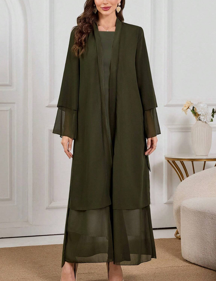 Shein hosszú kardigán, khaki