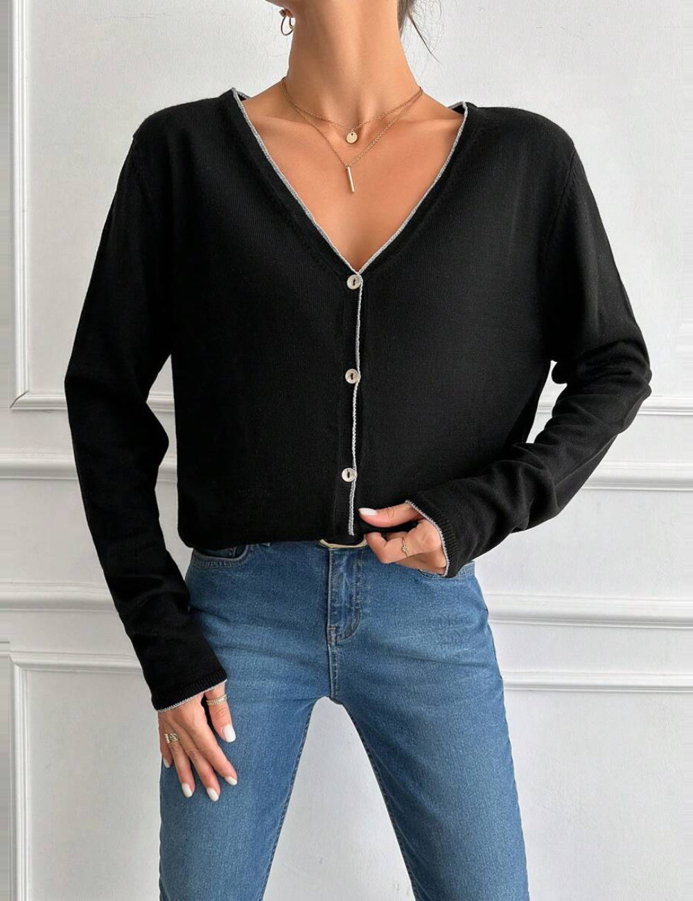 Cardigan Shein, negru