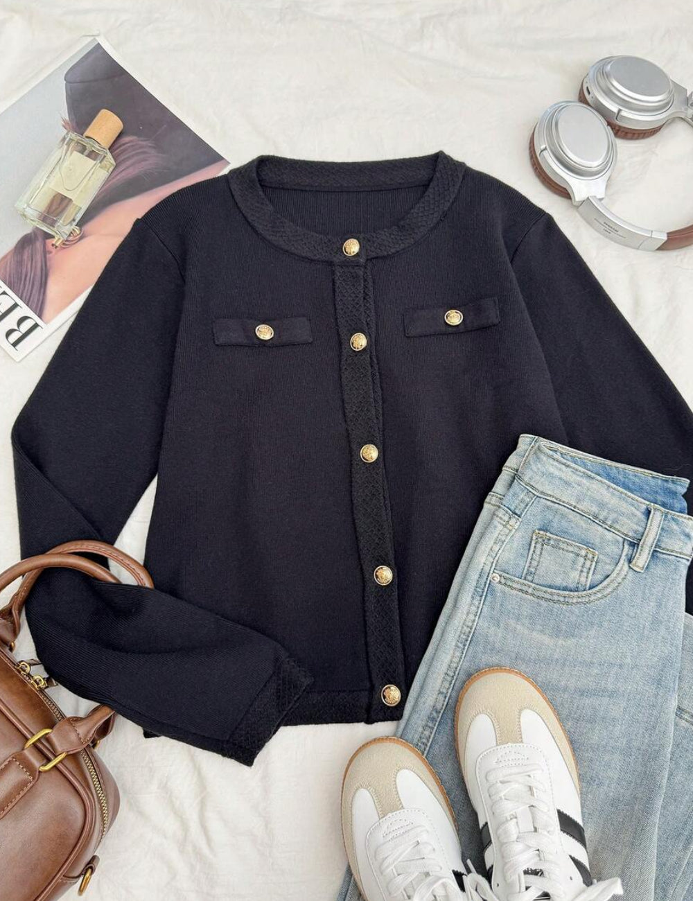Cardigan Shein, fekete
