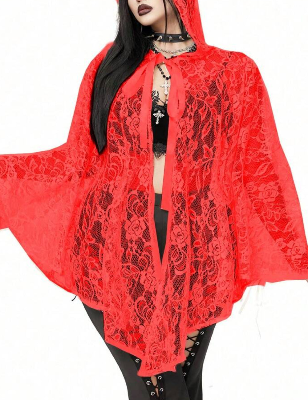 Cardigan Shein Curve+, piros