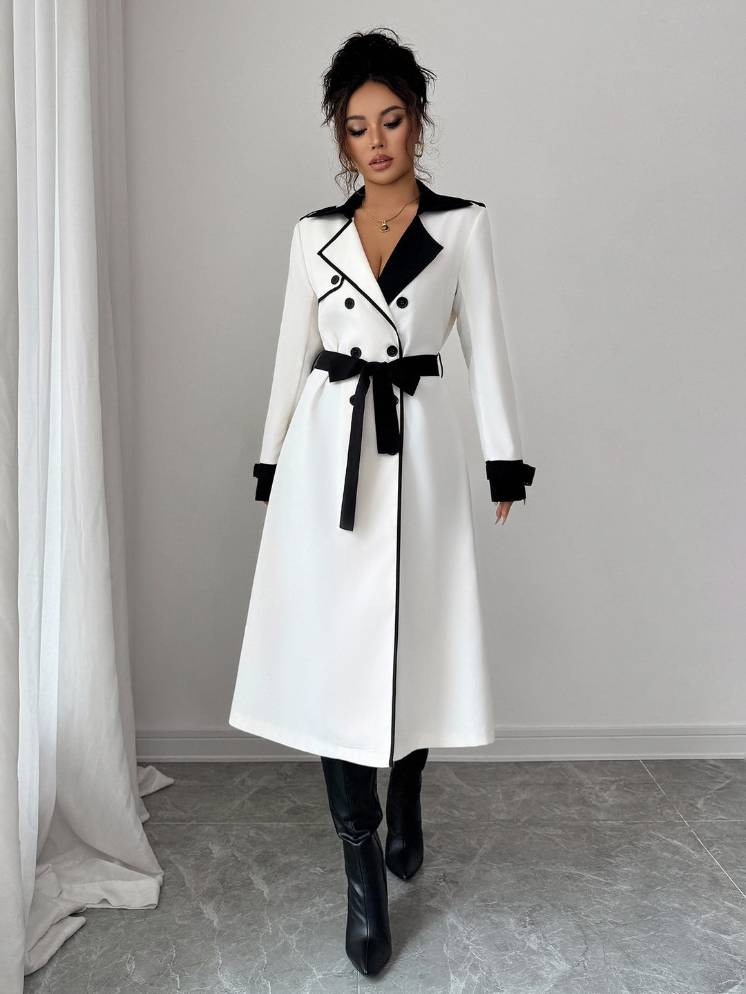 Trench SHEIN, mix culori