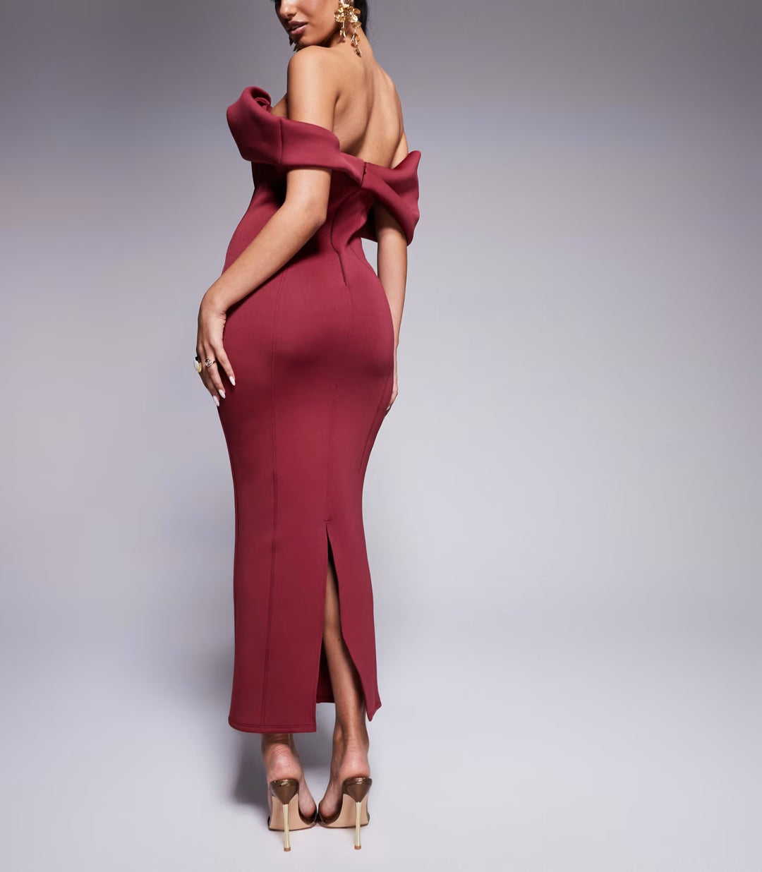Rochie maxi Asos, vișiniu