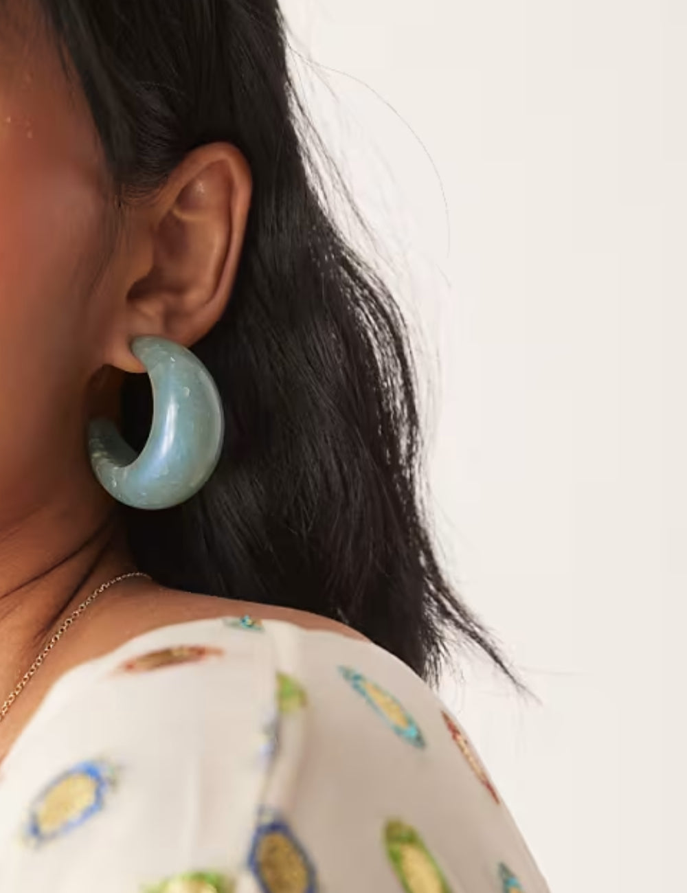 ASOS fülbevaló, zöld