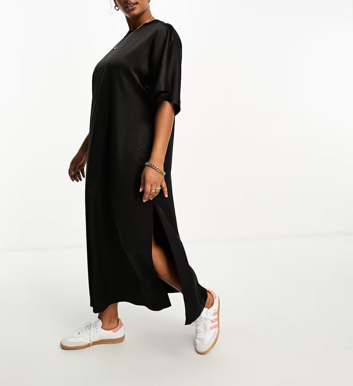 ASOS fekete midi ruha