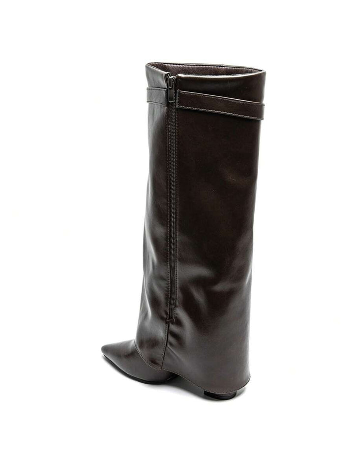 Shein barna magas sarkú csizma