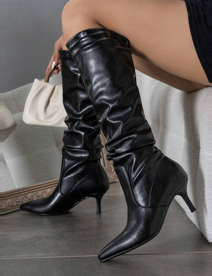 Shein Magassarkú Csizma, Fekete