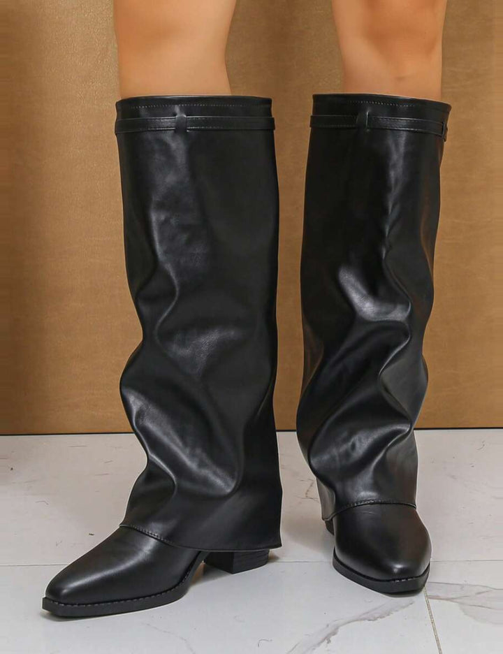 Shein Magassarkú Csizma, fekete