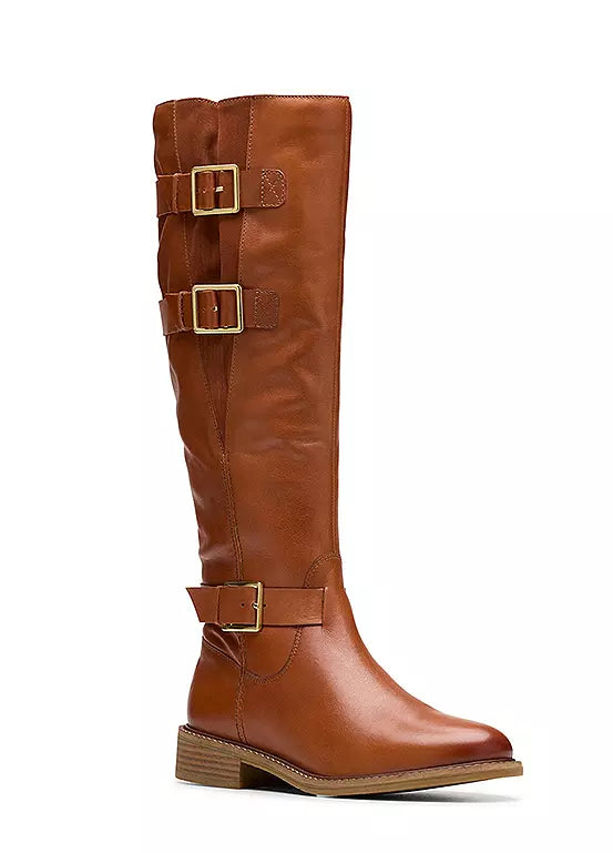Cizme cu toc CLARKS, maro
