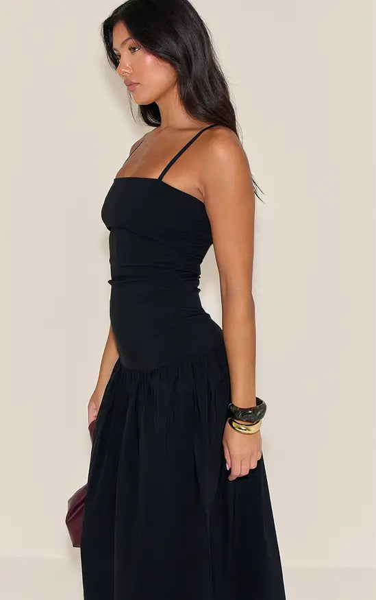 Rochie maxi PRETTYLITTLETHING, negru