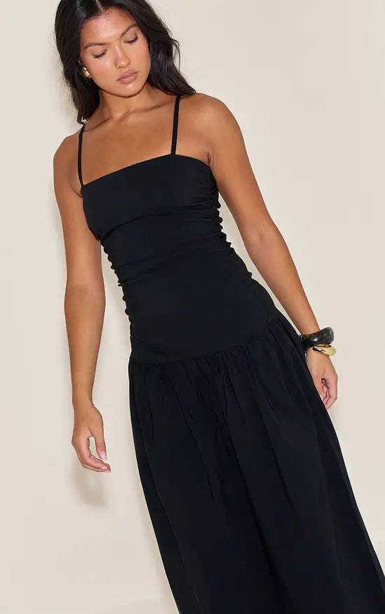 Rochie maxi PRETTYLITTLETHING, negru