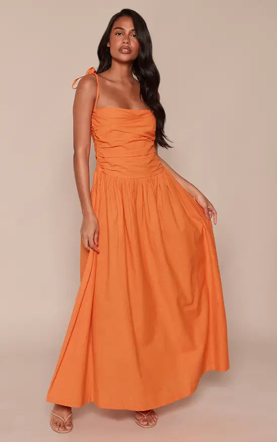 Rochie maxi PRETTYLITTLETHING, portocaliu