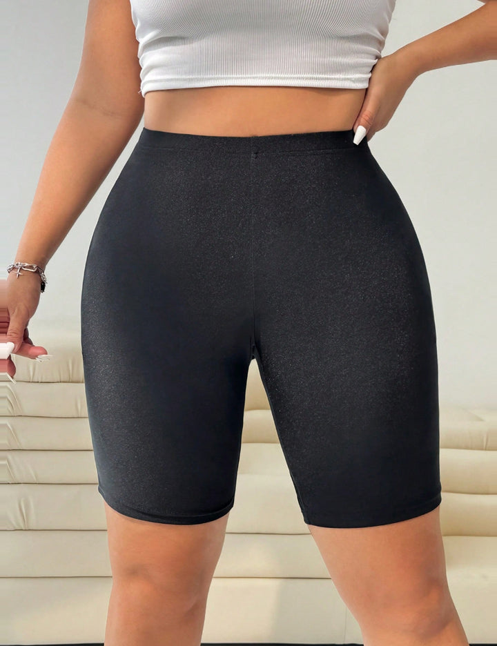 Shein Curve+ leggings, fekete