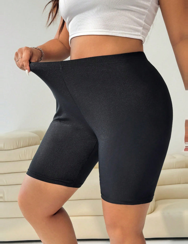 Shein Curve+ leggings, fekete