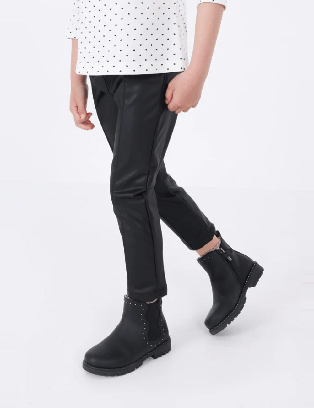Mayoral műbőr leggings, fekete