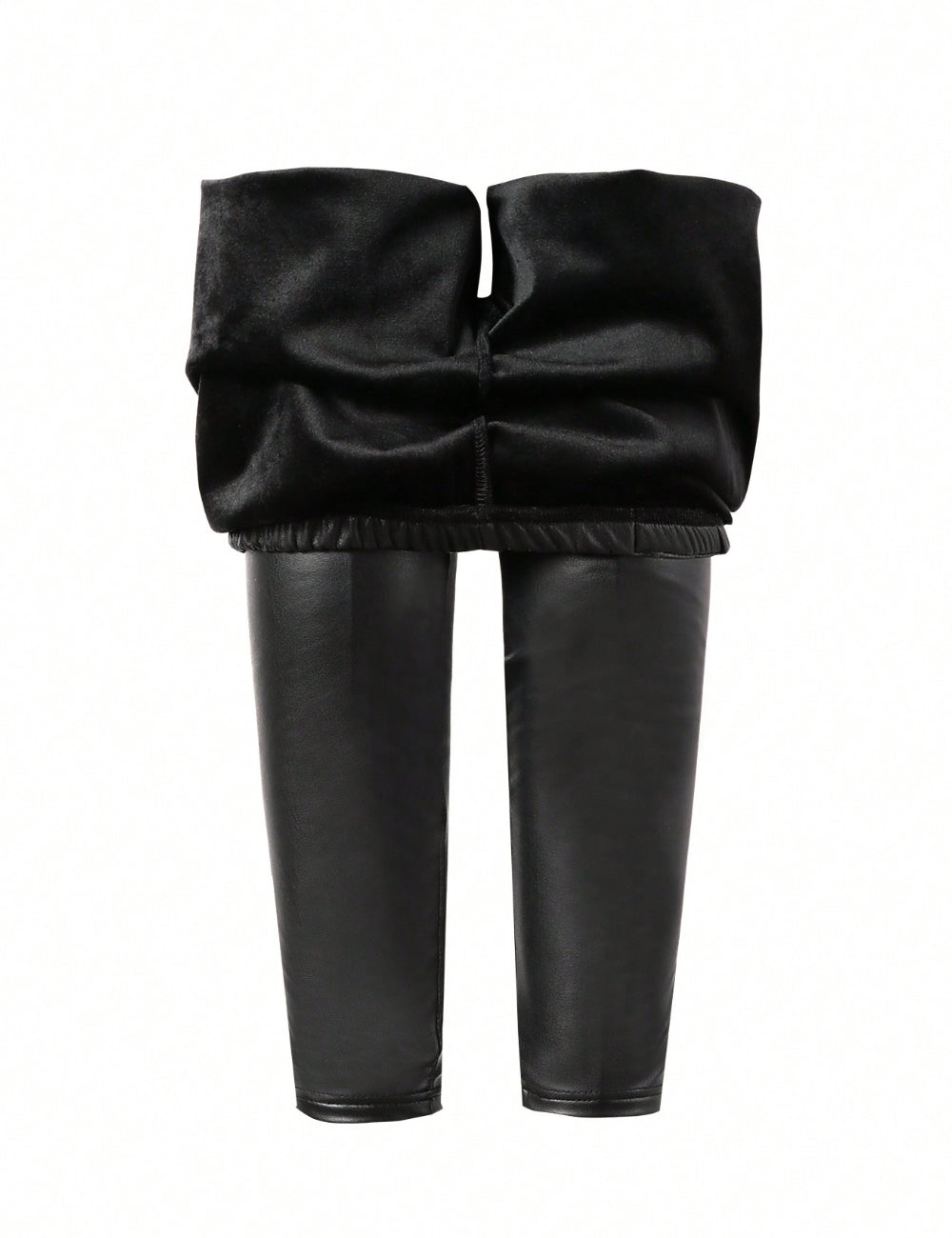 Shein fekete műbőr leggings