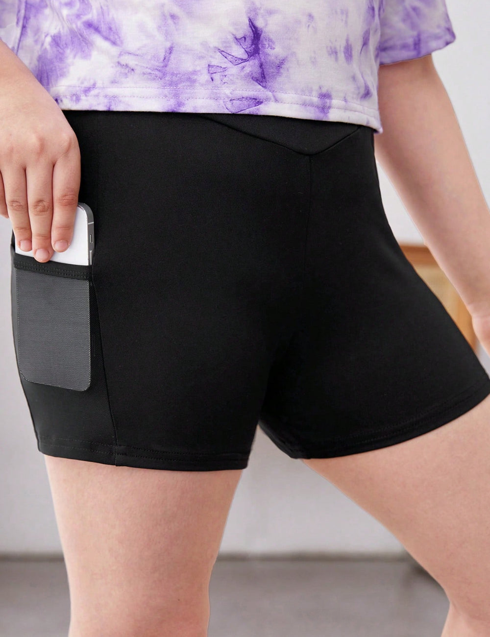 Shein rövid leggings, fekete