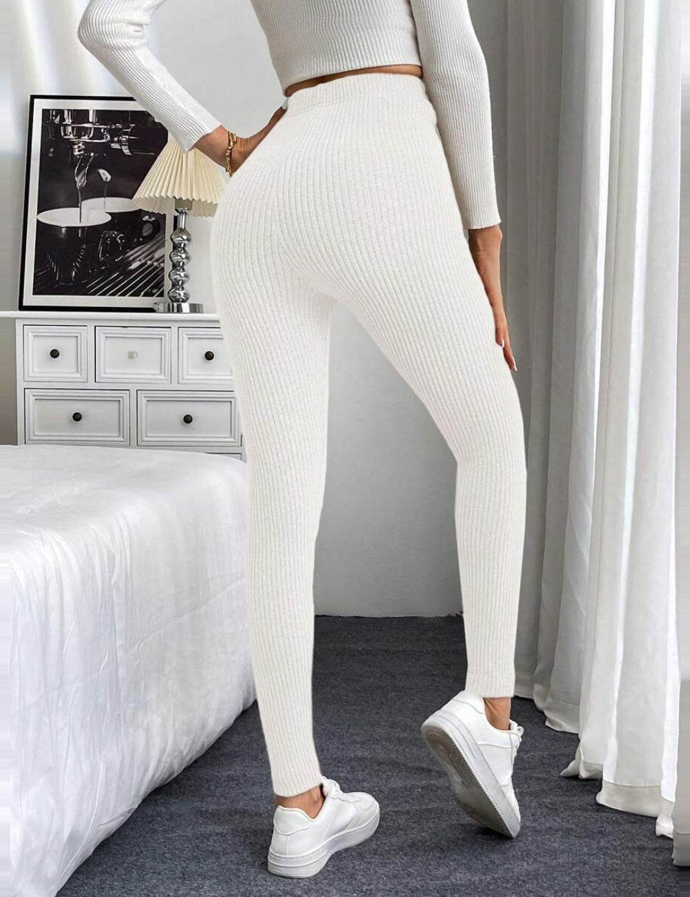 Shein leggings, fehér
