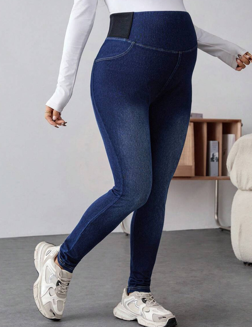 Shein leggings, kék