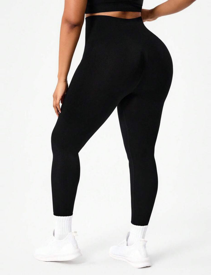 Shein Curve+ leggings, fekete