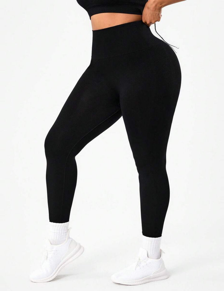 Shein Curve+ leggings, fekete