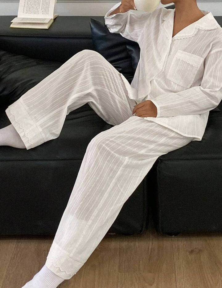 Shein pyjama set, white