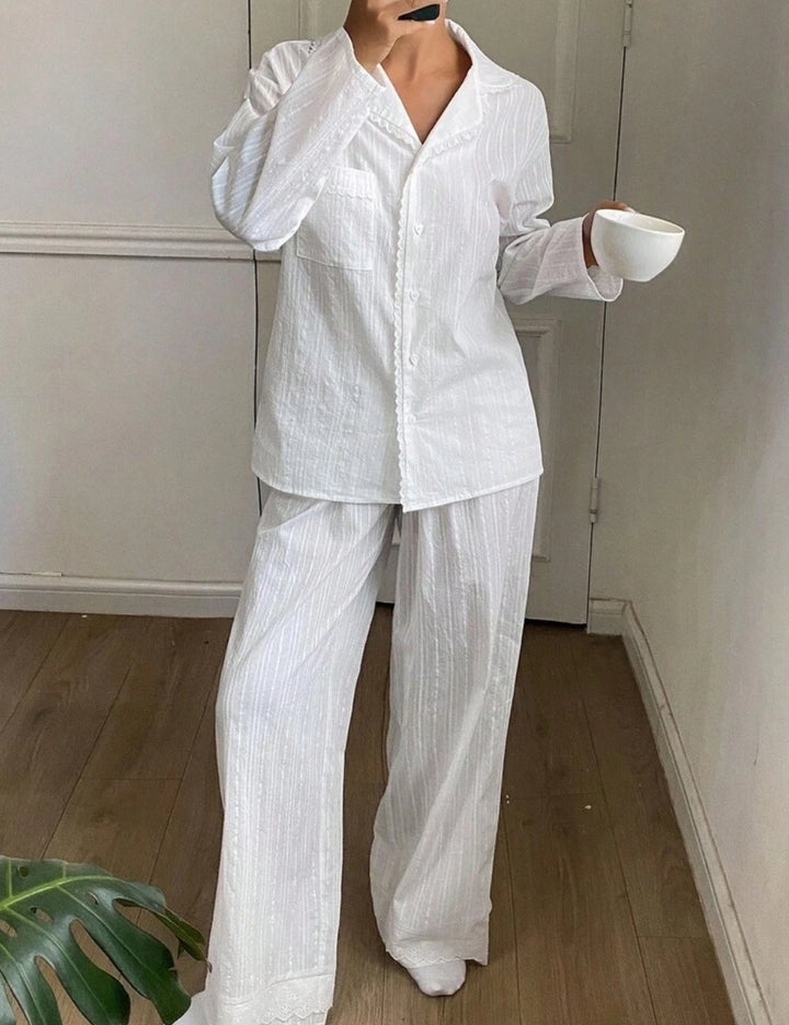 Shein pyjama set, white