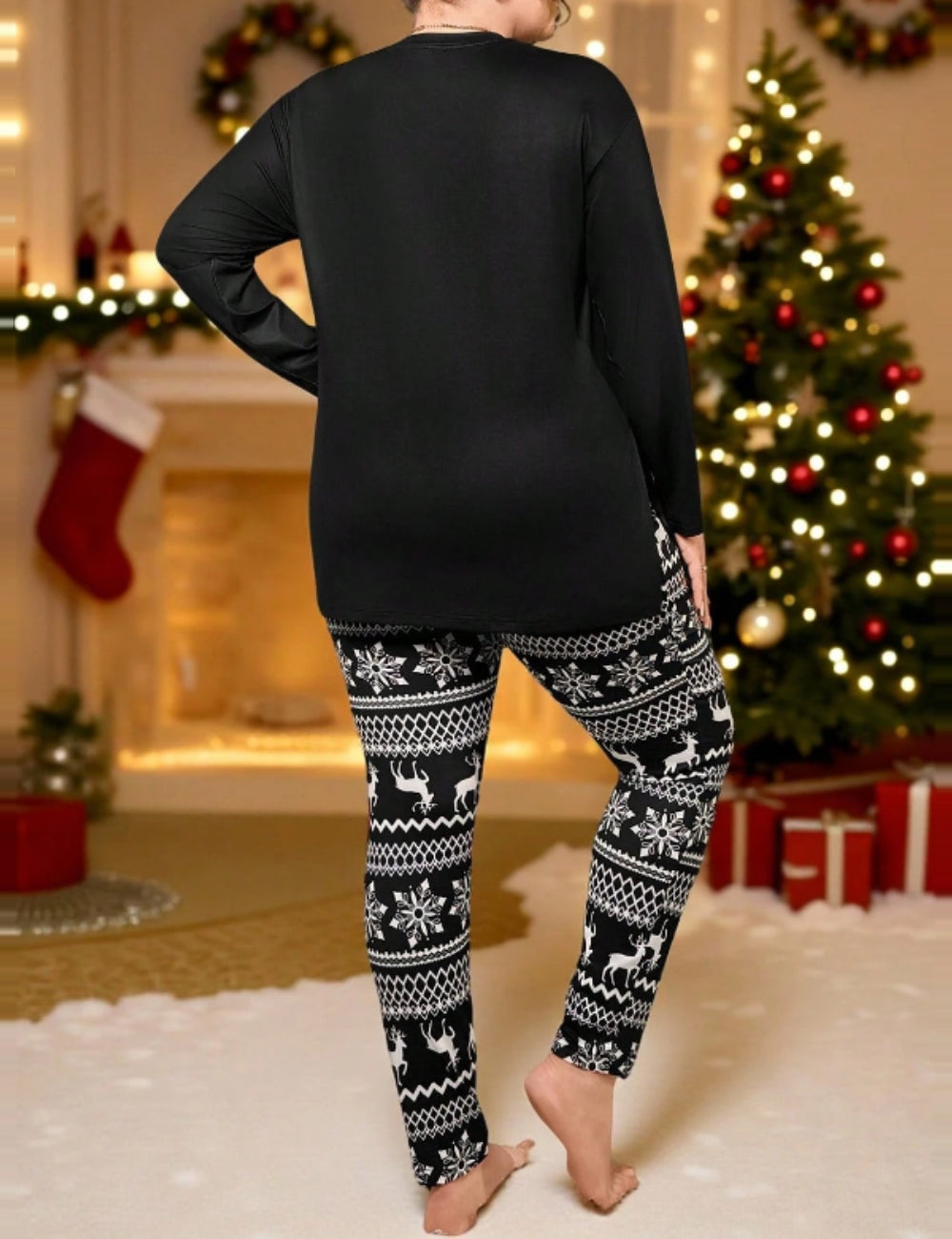 Shein Curve+ pizsama szett, több színben