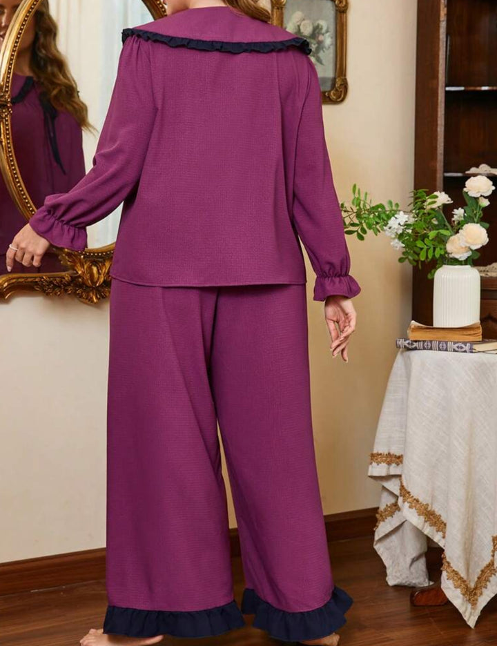 Shein Curve+ pizsama szett, lila