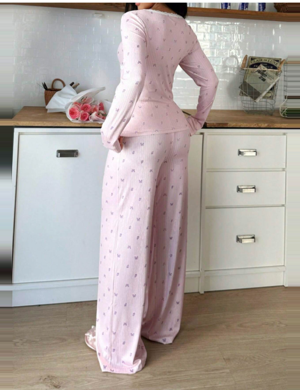 Shein pizsama szett, rózsaszín