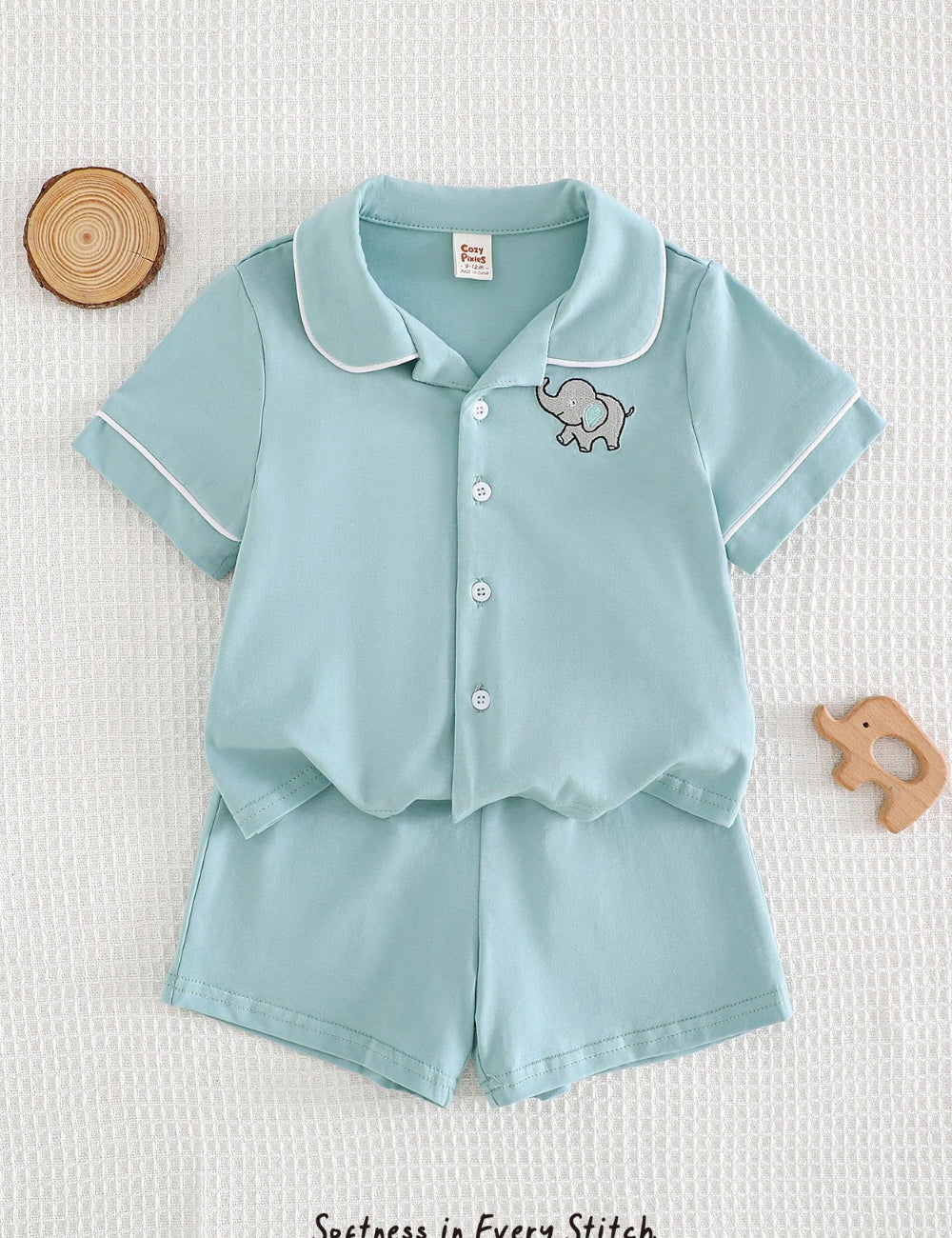 Compleu pijamale Shein, verde