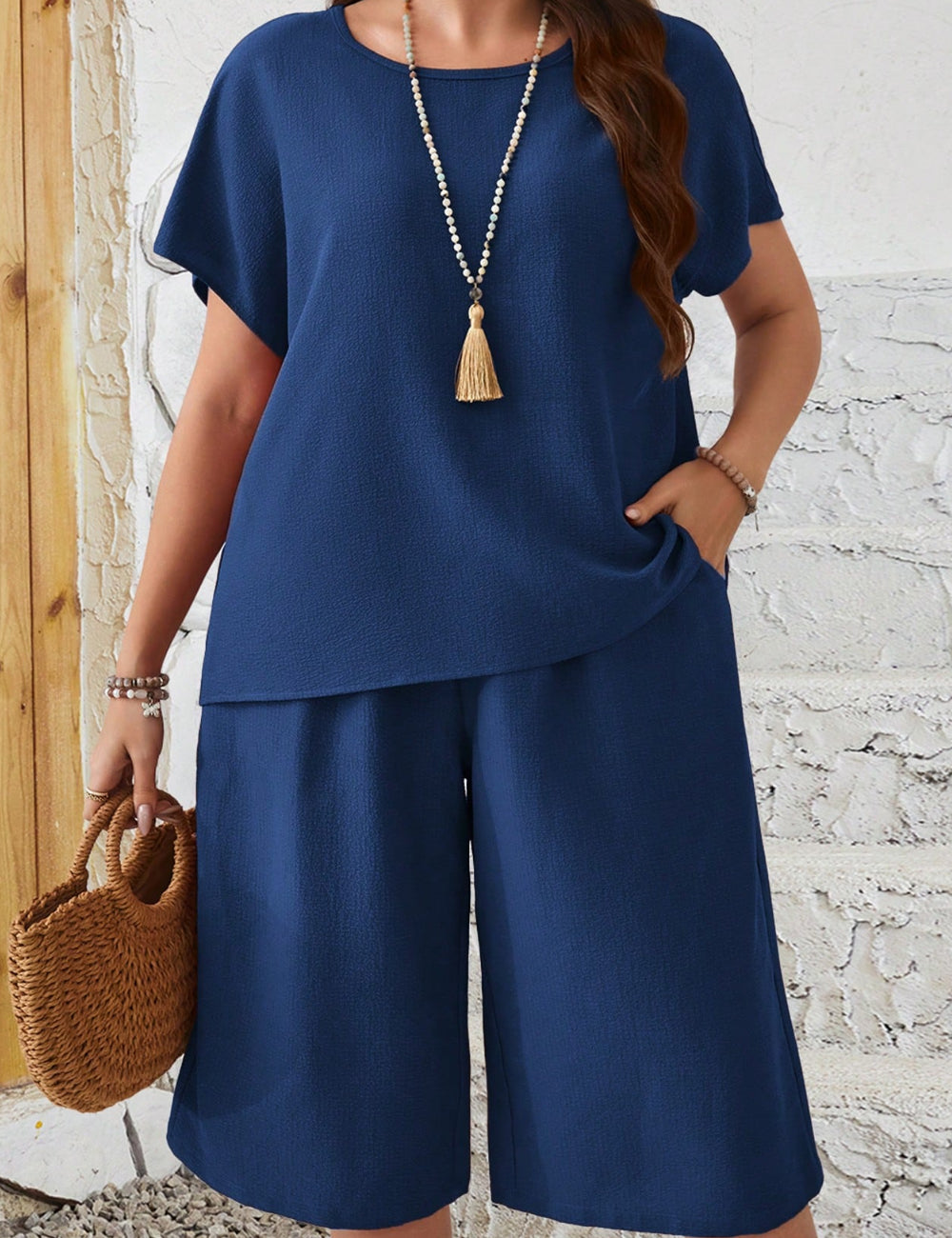 Shein Emery Rose kétszdarabos szett, kék