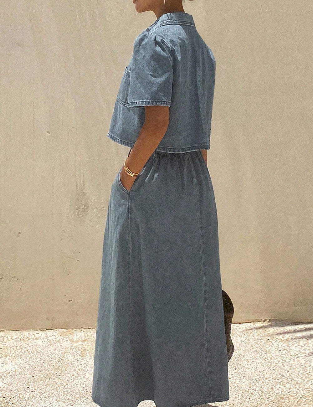 Shein kétrészes szett, kék