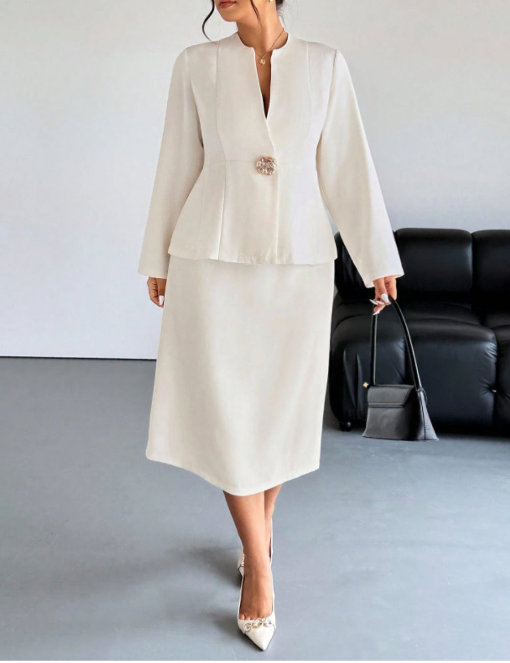 Shein Curve+ komplett szett, krém