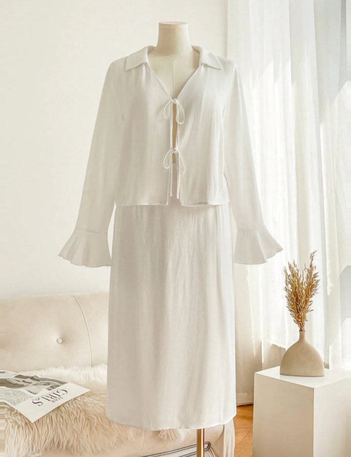 Shein Curve+ jumpsuit, white