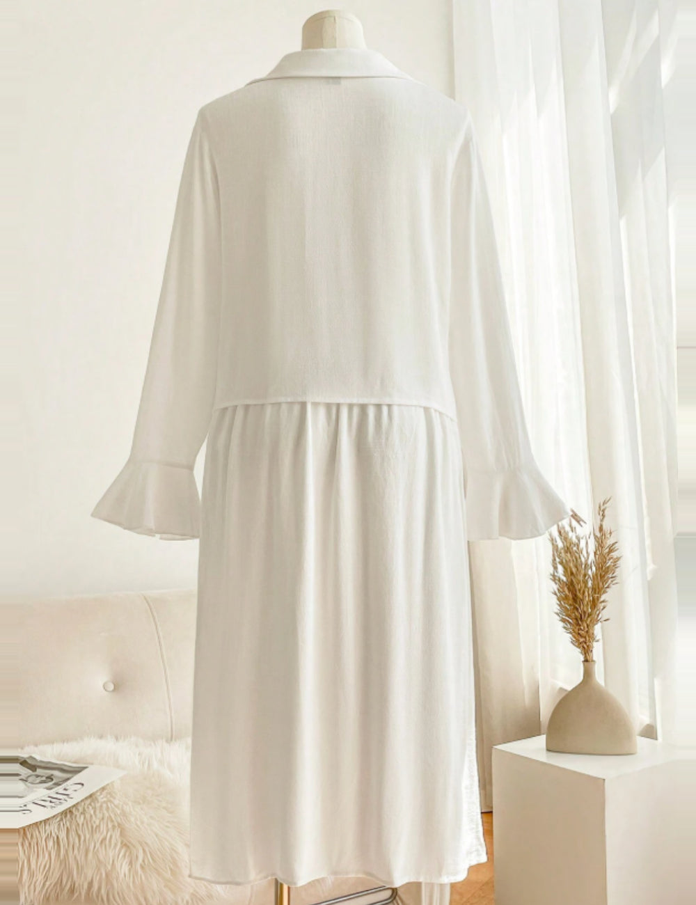 Shein Curve+ jumpsuit, white