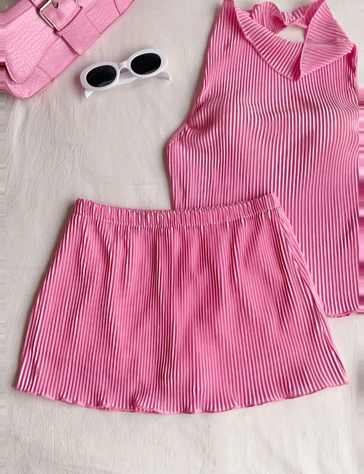 Shein Curve+ jumpsuit, pink