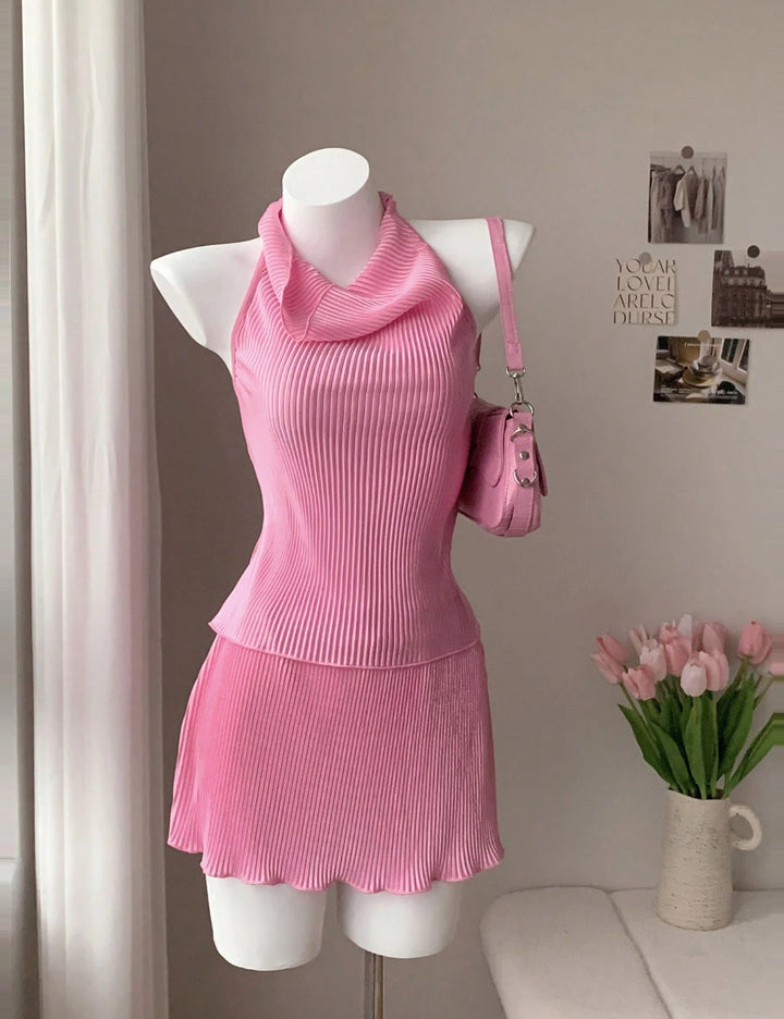 Shein Curve+ jumpsuit, pink