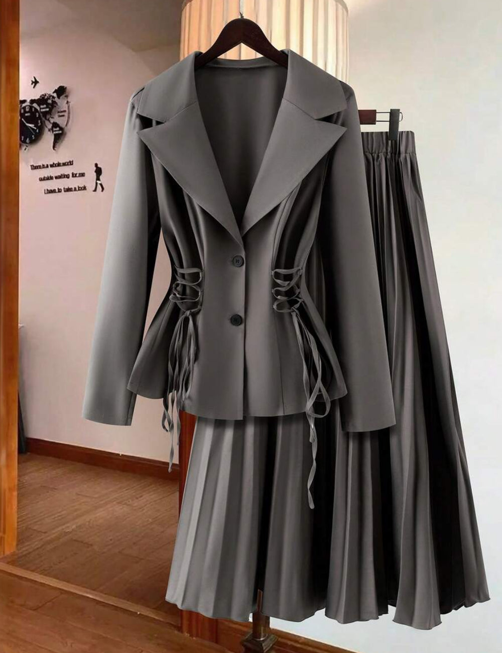 Shein Curve+ szett, szürke